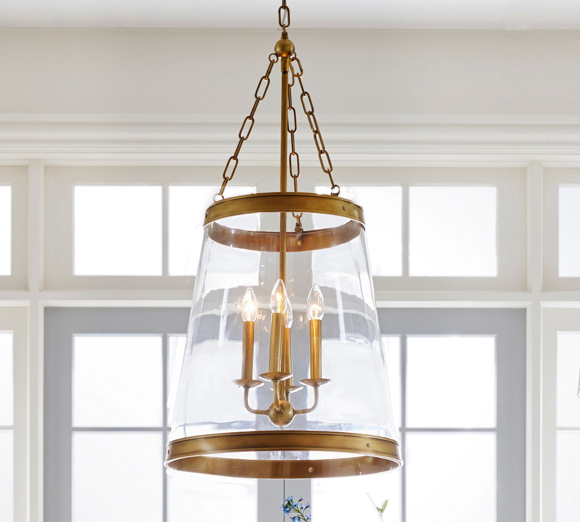 Elizabeth Glass Tapered Pendant (18")