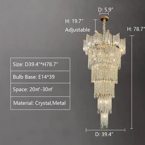 Extra Large Luxury Multi-tiered Crystal Chandelier