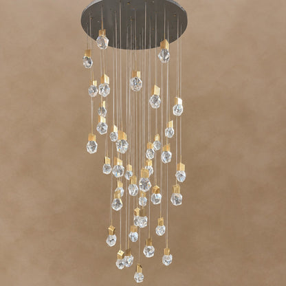 Extra Large Modern Light Luxury Creative Crystal Chandelier for 2-story/Duplex Buildings Staircase