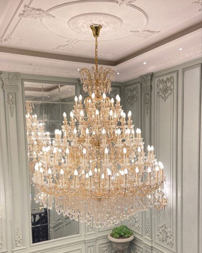 Extra Large Multi-tiered Candle Light  Crystal Chandelier for Hotel/Restaurant