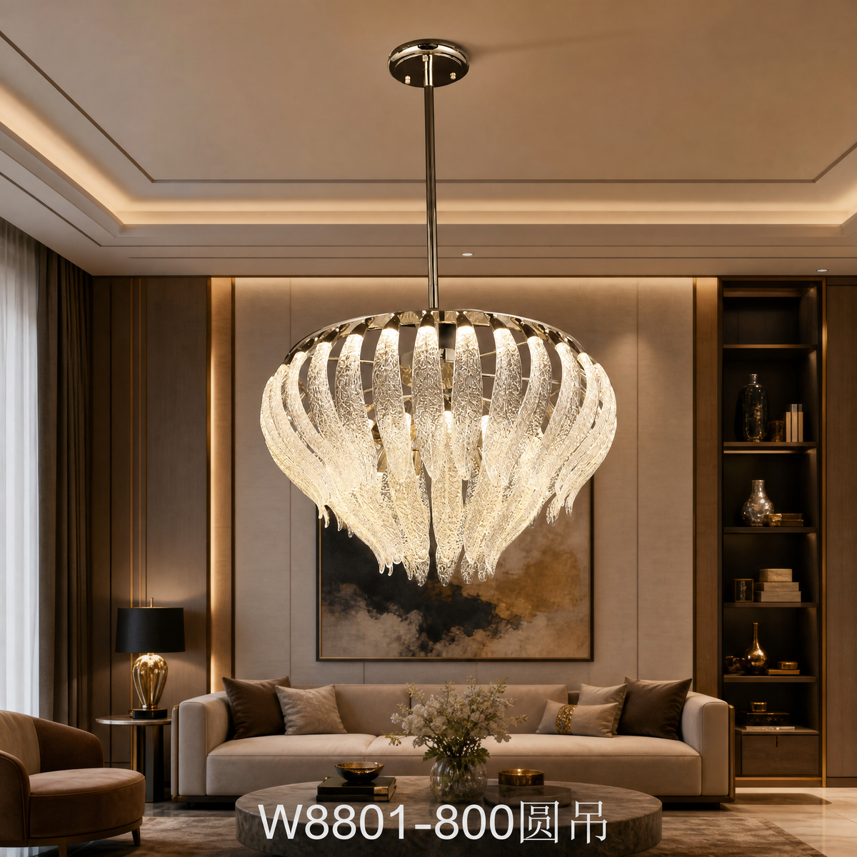 Floral Glory Modern Sculptural Pendant Light - main