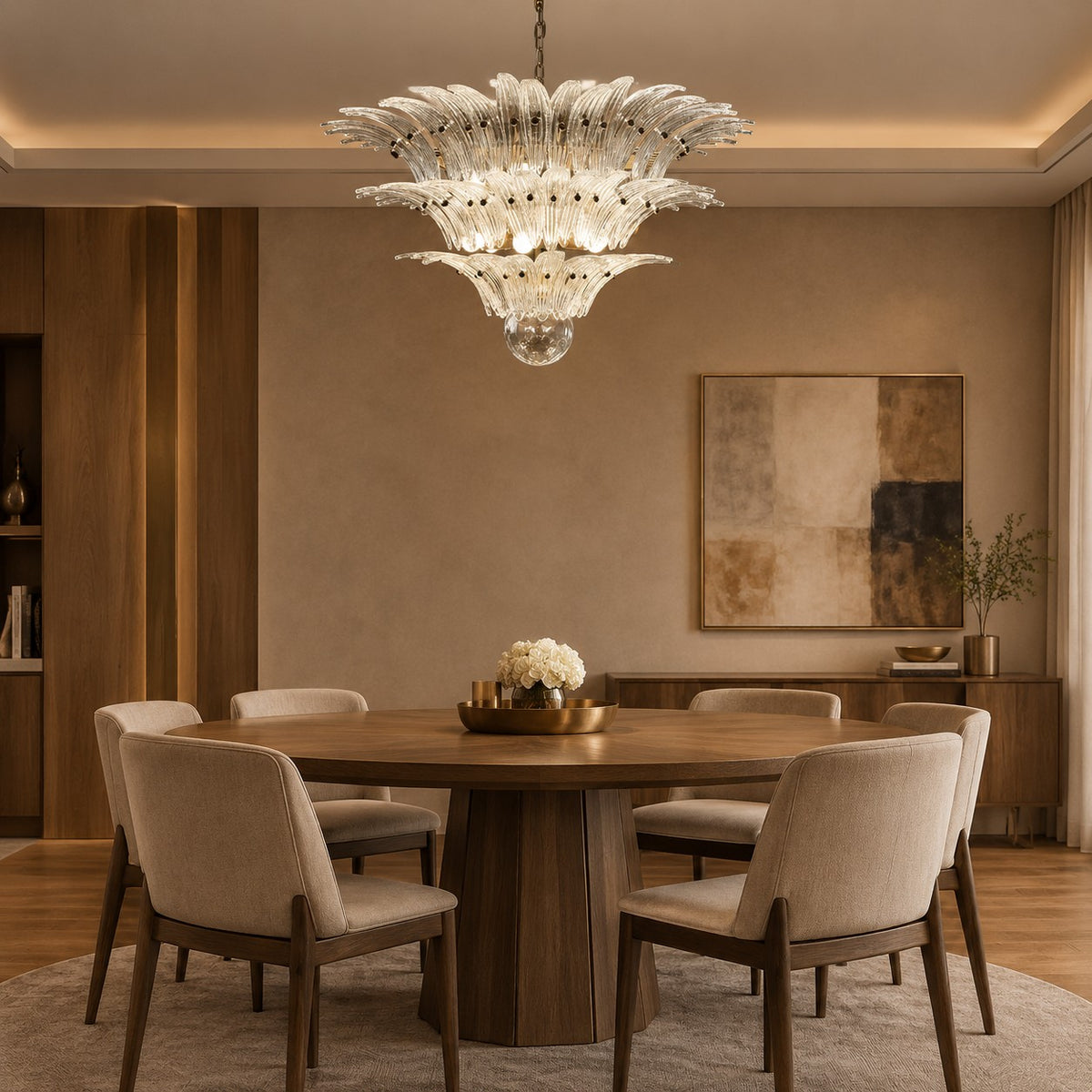 Floralys Sculptural Floral Glass Chandelier 23.6" 31.5" 39.4"