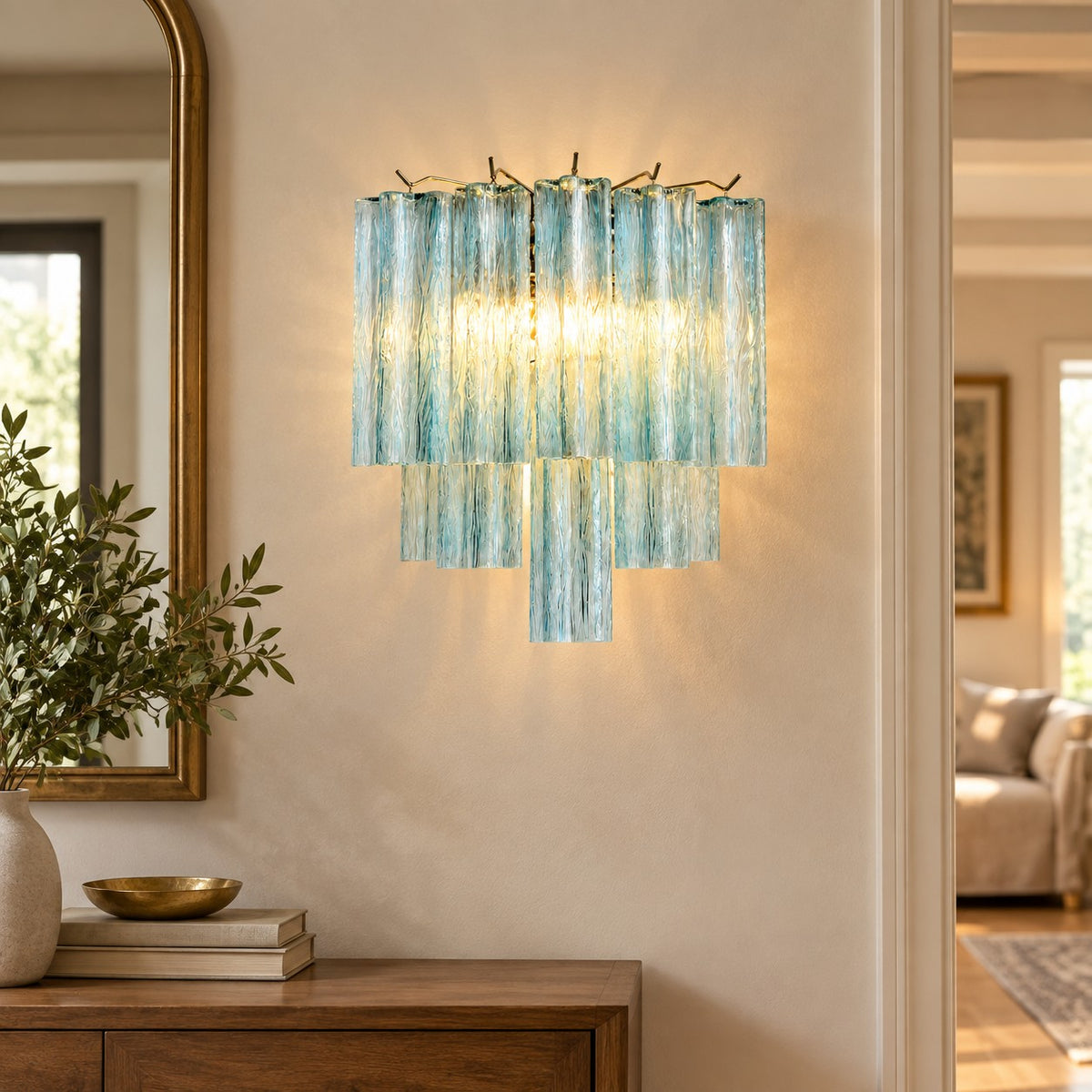 Floravia Murano-Style Glass Wall Sconce