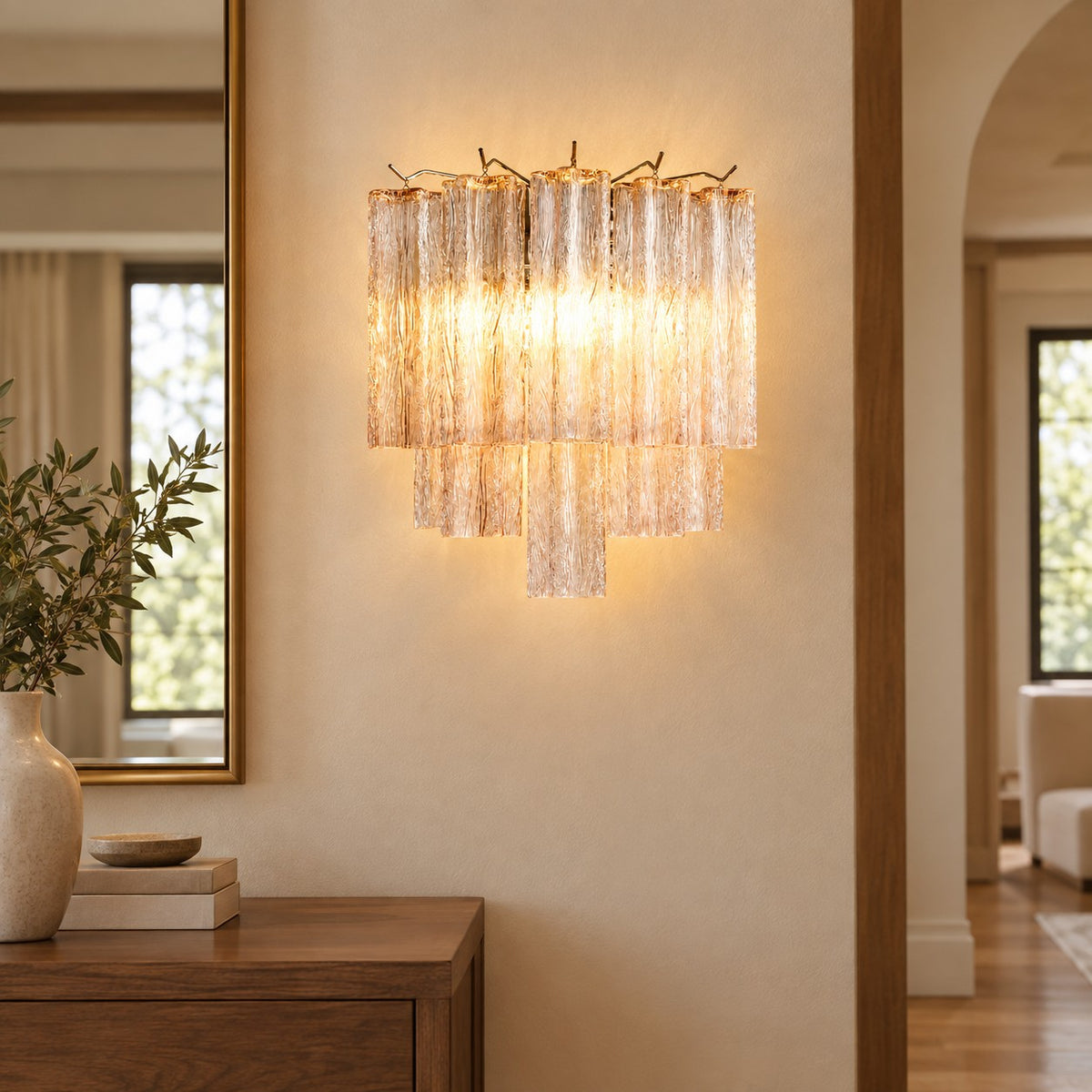 Floravia Murano-Style Glass Wall Sconce