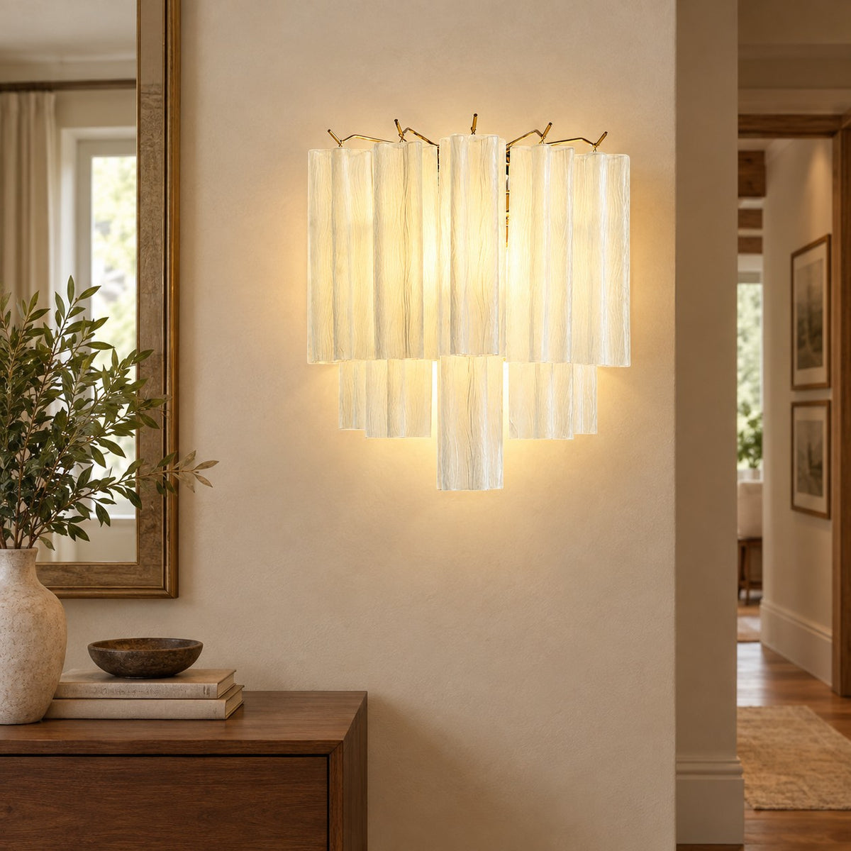 Floravia Murano-Style Glass Wall Sconce