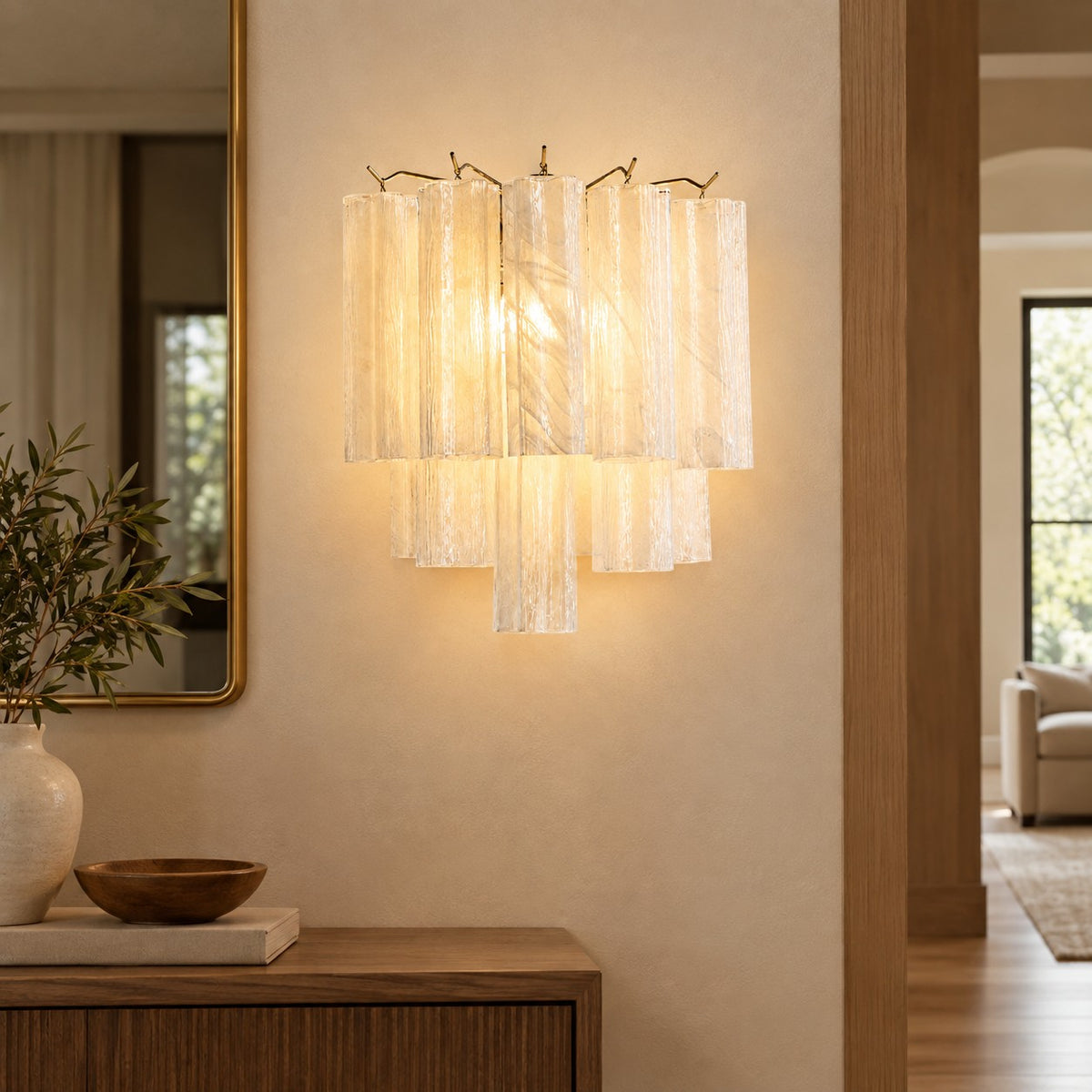 Floravia Murano-Style Glass Wall Sconce