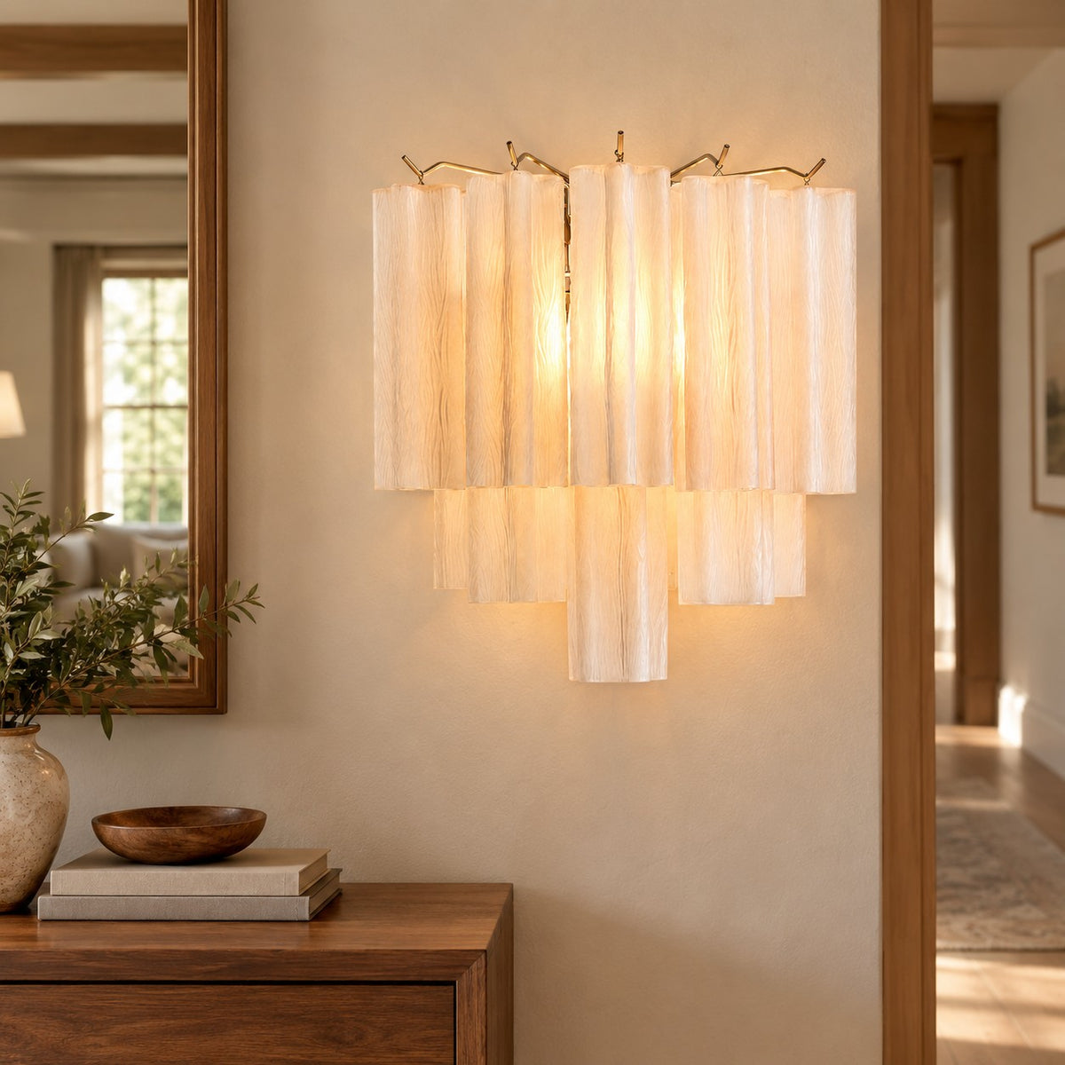 Floravia Murano-Style Glass Wall Sconce
