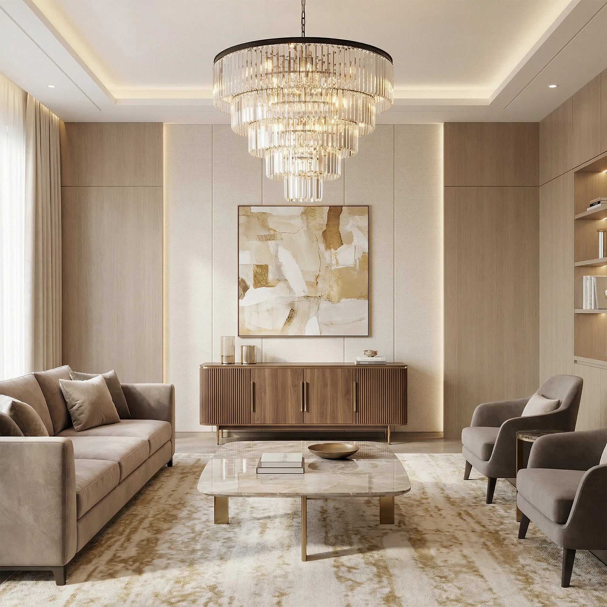 Leyland Tiered Round Chandelier