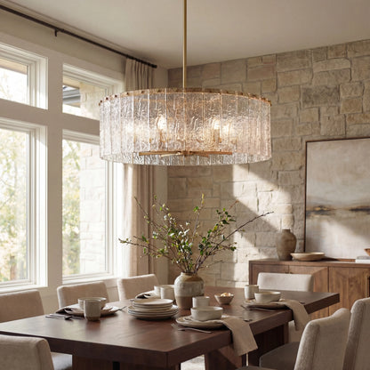 Haloire  Round Glass Chandelier