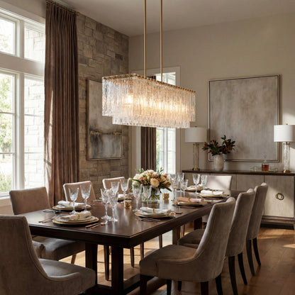 Haloire Linear Glass Chandelier