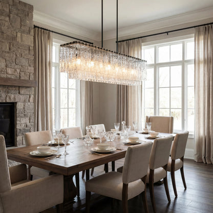 Haloire Linear Glass Chandelier