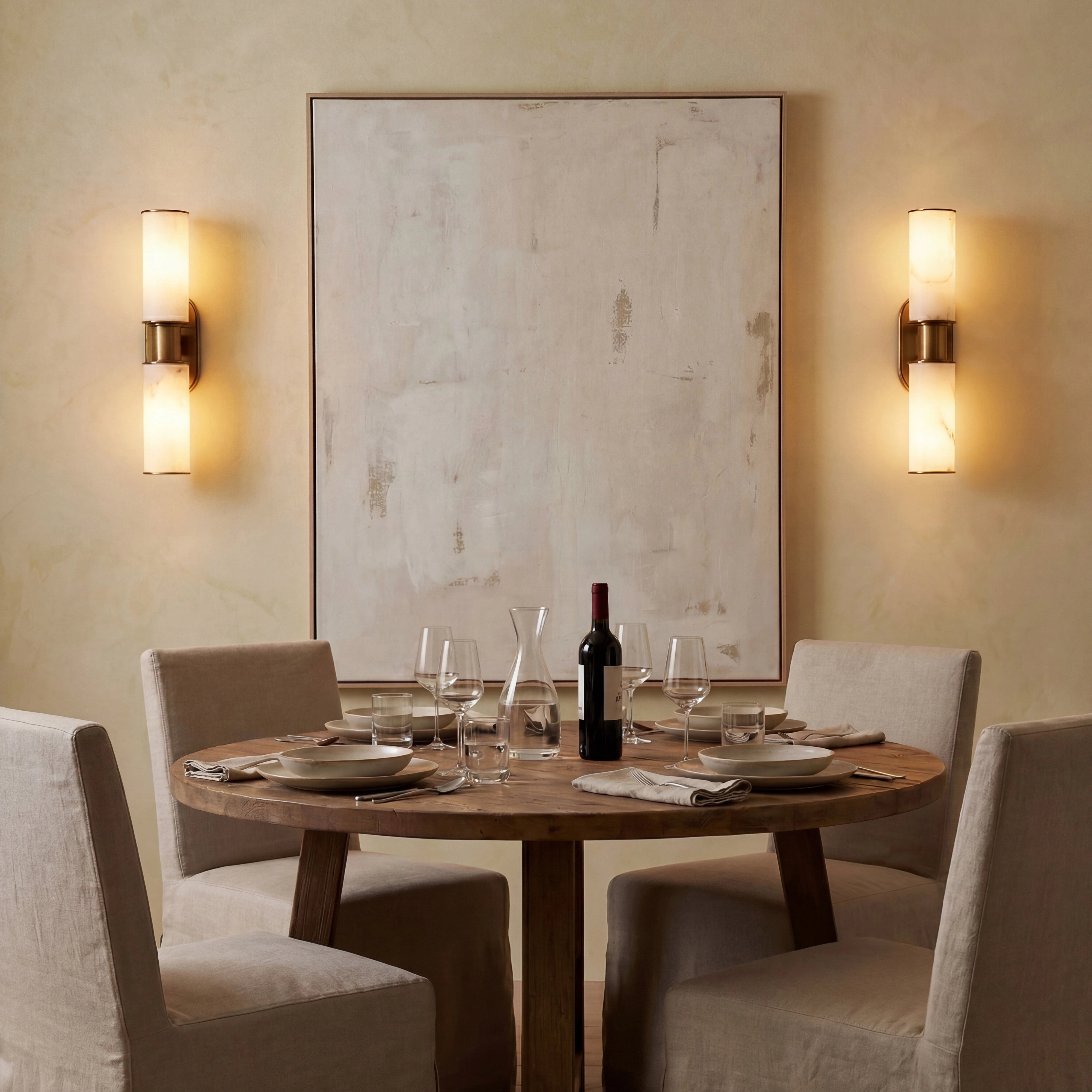 Harlin Alabaster 2-Light Wall Sconce