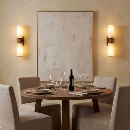 Hesperin Alabaster 2-Light Wall Sconce