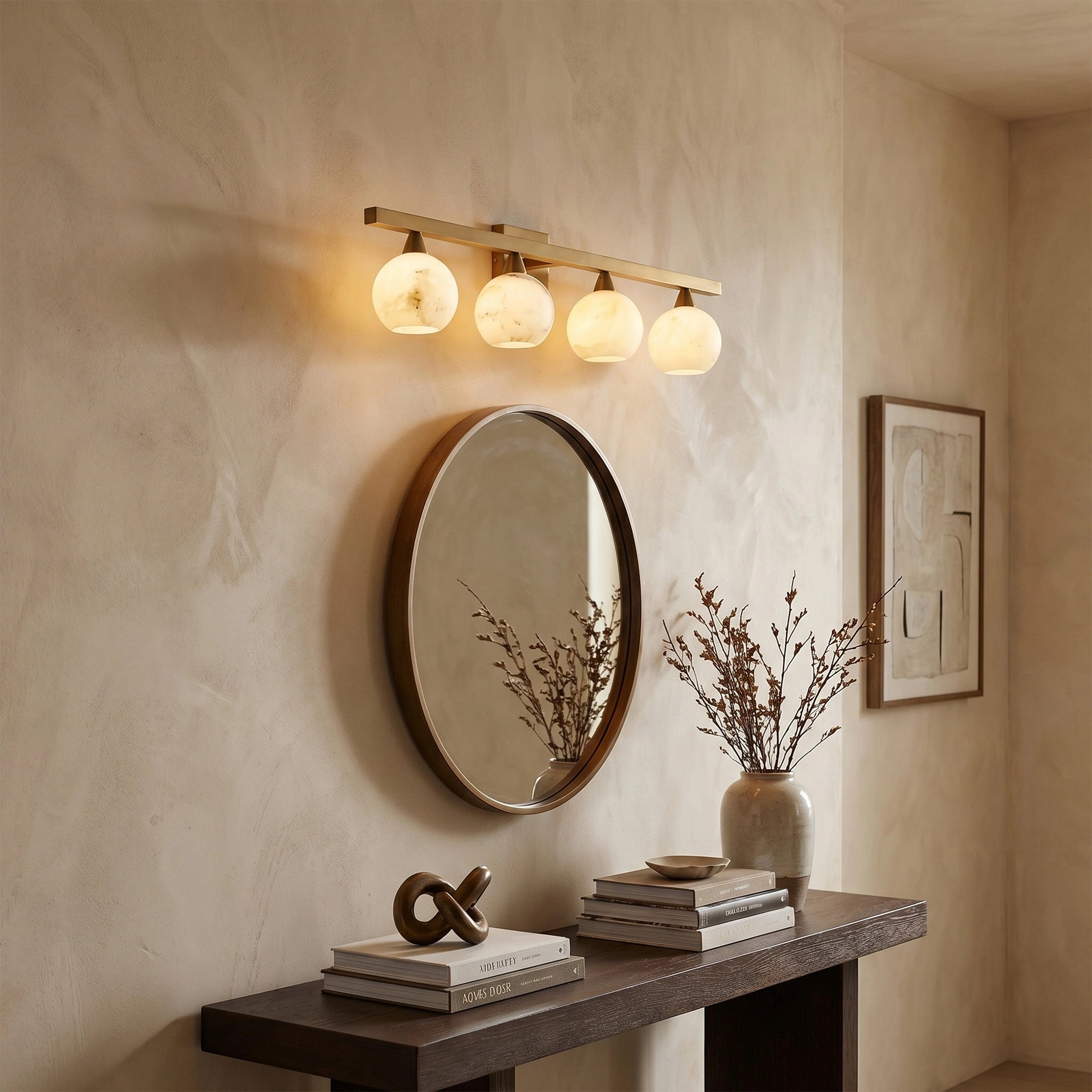 Arica Alabaster Sconce 4 Light