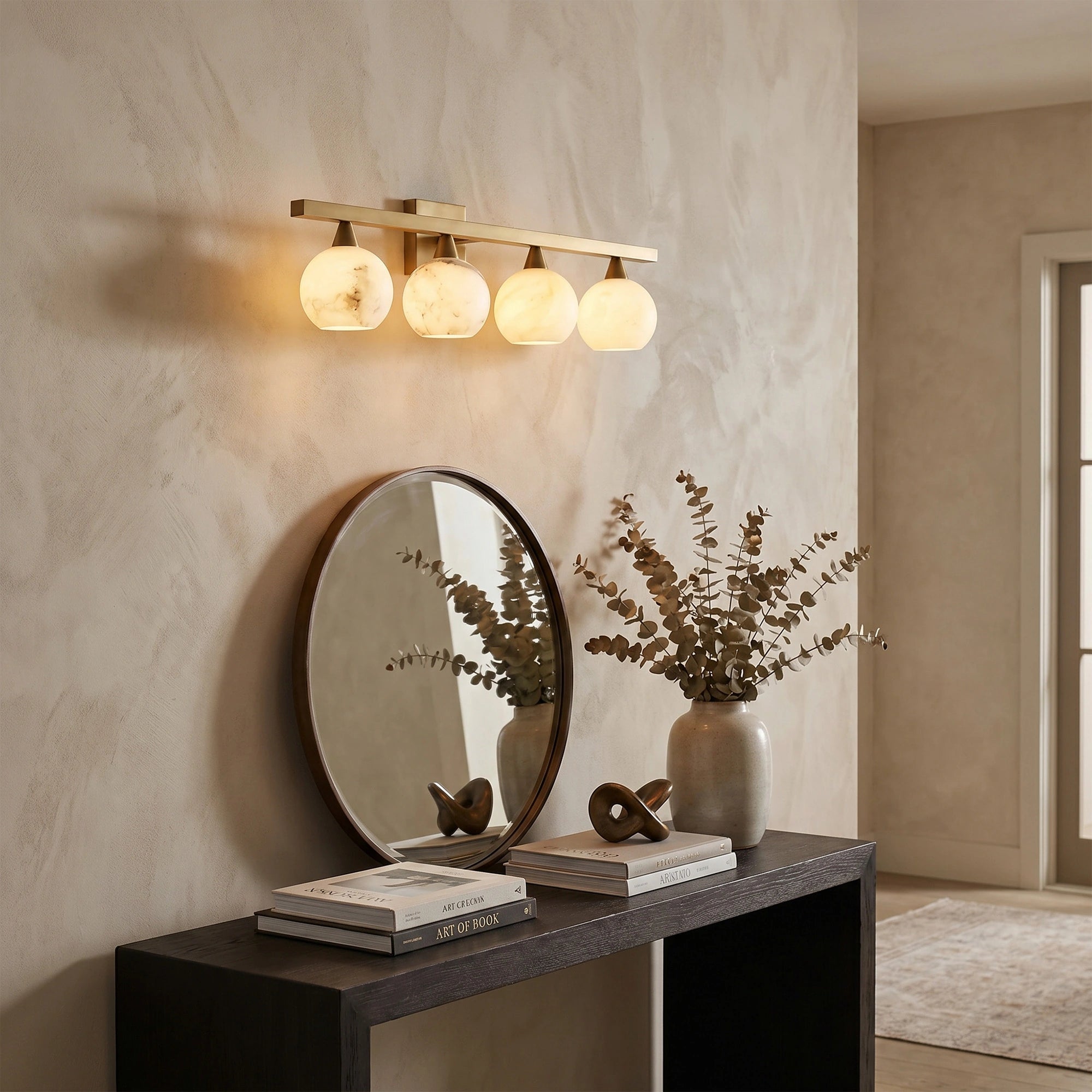 Arica Alabaster Sconce 4 Light