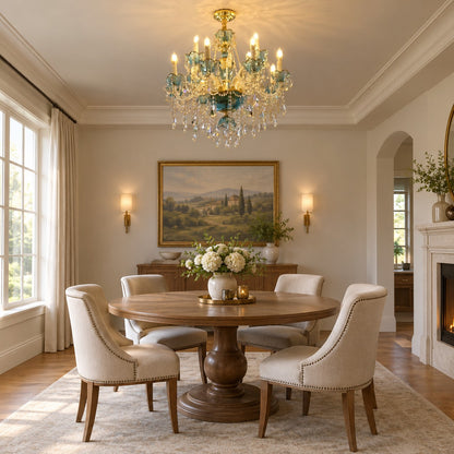 French Romantic Blue Crystal Designer Chandelier for Bedroom/Living Room/Dining Room