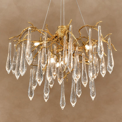 French Style Crystal Branch Drops Chandelier