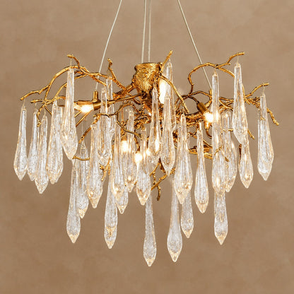 French Style Crystal Branch Drops Chandelier