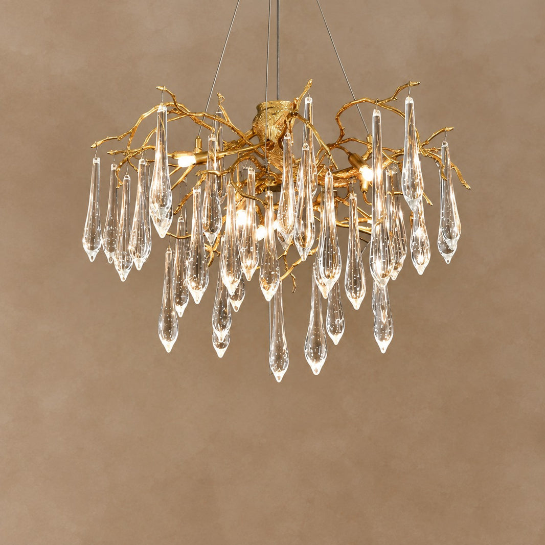 French Style Crystal Branch Drops Chandelier