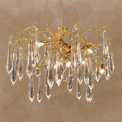 French Style Crystal Branch Drops Chandelier
