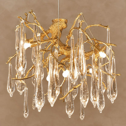 French Style Crystal Branch Drops Chandelier
