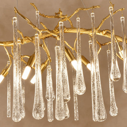 French Style Crystal Branch Drops Chandelier