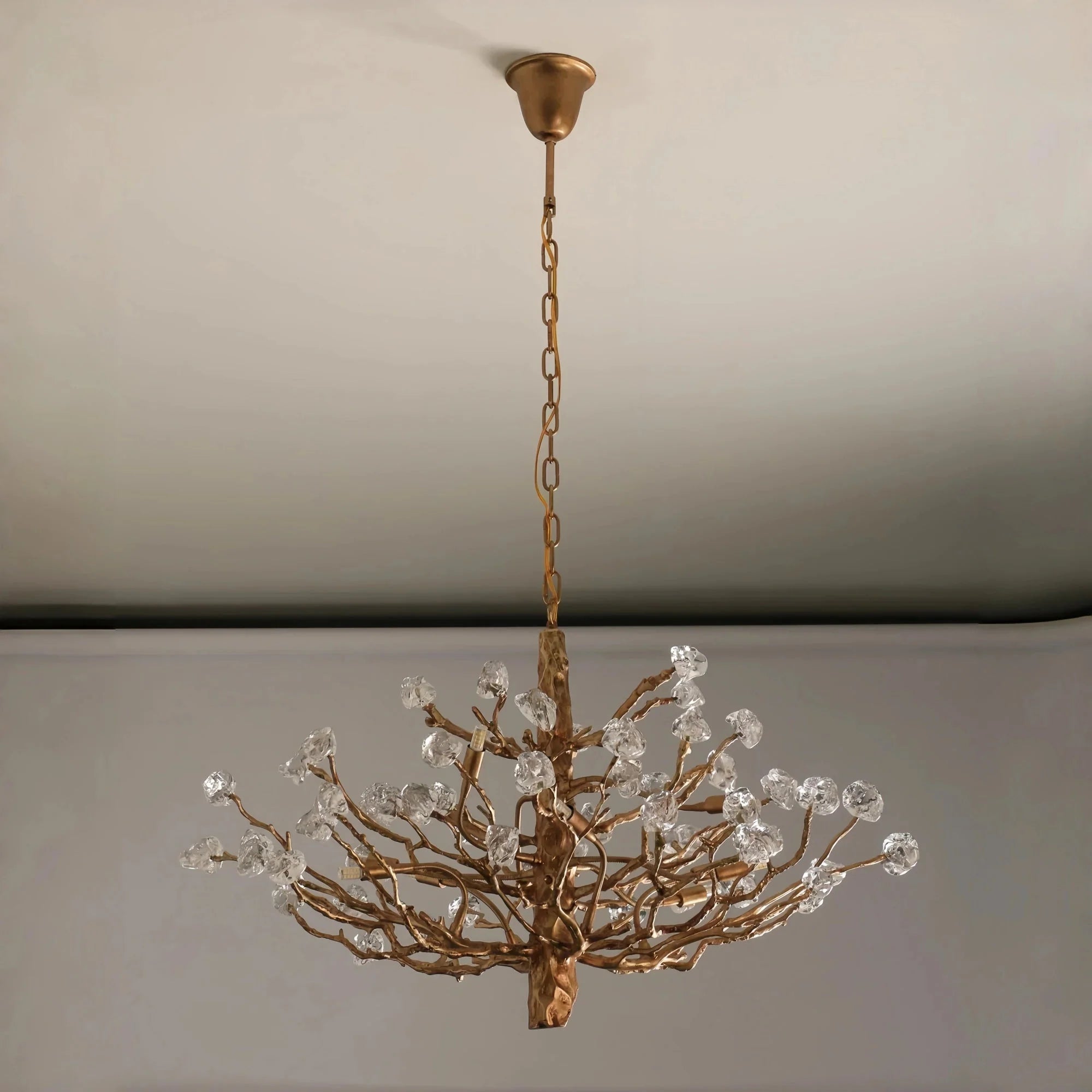 Gemstone Branch Chandelier with Artistic Design for Bedroom or Living Room - 10 Lights/D31.5"*H21.65"Warm LightBlushlighting