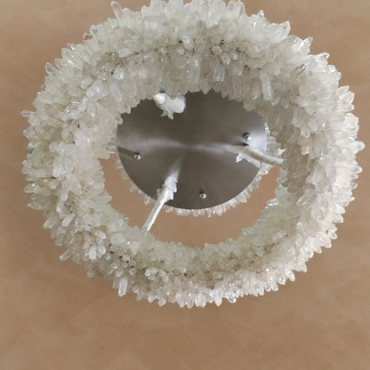 Geode Quartz Crystal Ring Chandelier 24"-47"