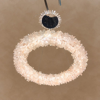 Geode Quartz Crystal Ring Chandelier 24"-47"