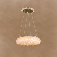 Geode Quartz Crystal Ring Chandelier 24"-47"