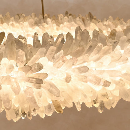 Geode Quartz Crystal Ring Chandelier 24"-47"