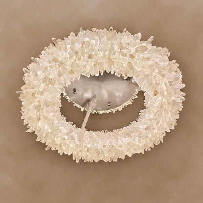 Geode Quartz Crystal Ring Chandelier 24"-47"