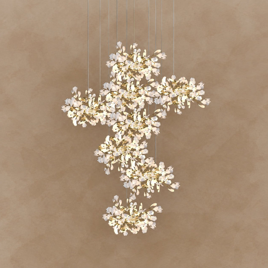 Gingko Leaves Chandelier 196.8"