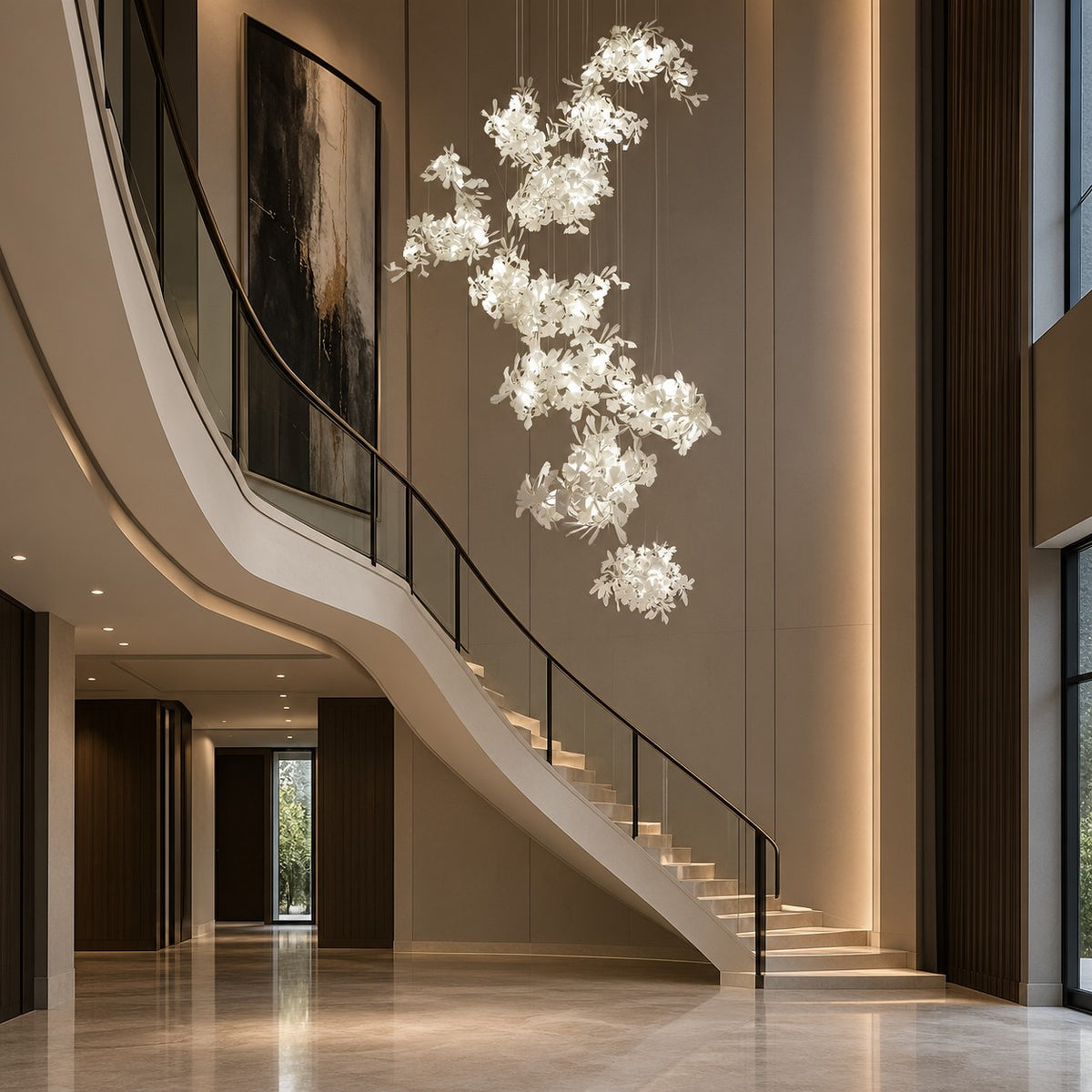Gingko Leaves Chandelier 196.8"