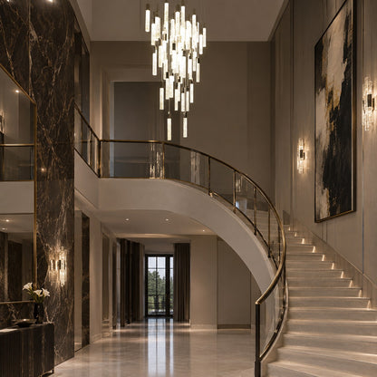 Glacier Bubble Crystal Long Staircase Chandelier 19.7"-47.2"