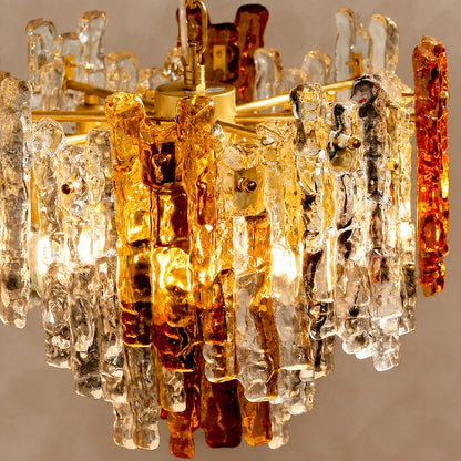 Glacier Ember Artisan Murano Chandelier