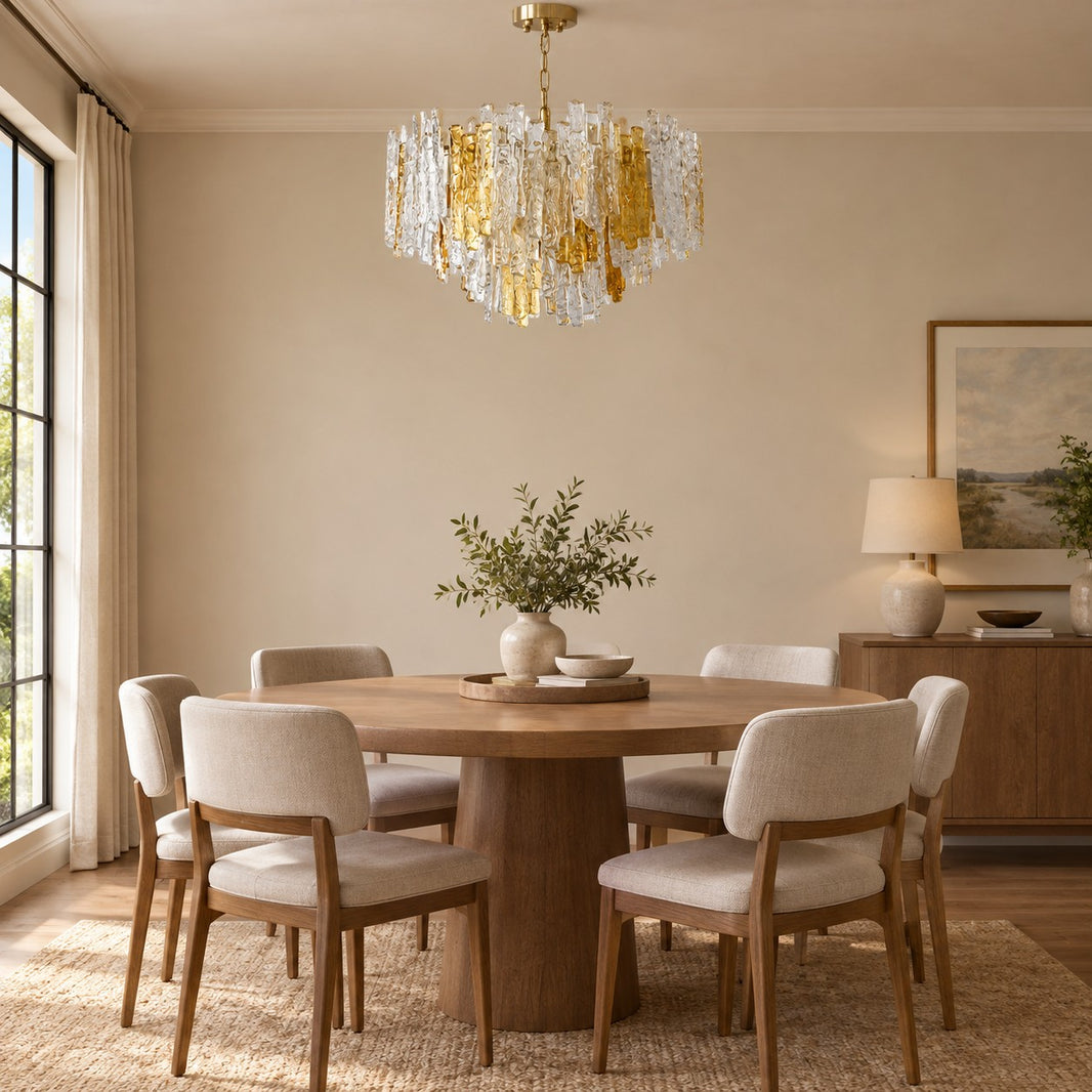 Glacier Ember Artisan Murano Chandelier