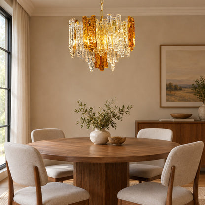 Glacier Ember Artisan Murano Chandelier