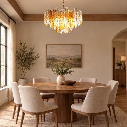 Glacier Ember Artisan Murano Chandelier