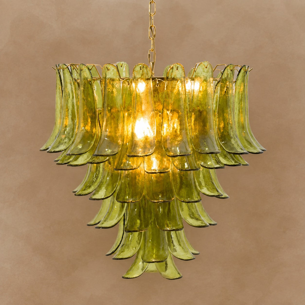 Green Petalo Murano Chandelier 29.5" 35.4"