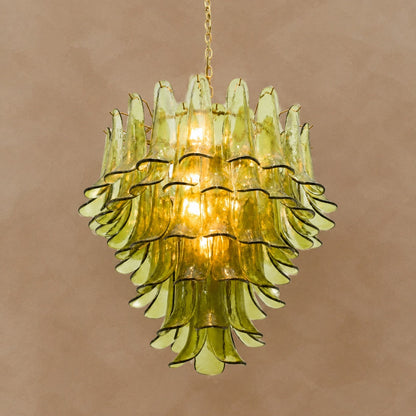 Green Petalo Murano Chandelier 29.5" 35.4"