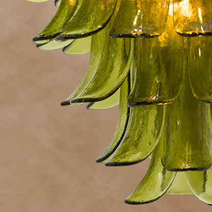 Green Petalo Murano Chandelier 29.5" 35.4"