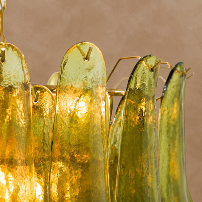 Green Petalo Murano Chandelier 29.5" 35.4"
