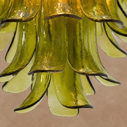 Green Petalo Murano Chandelier 29.5" 35.4"