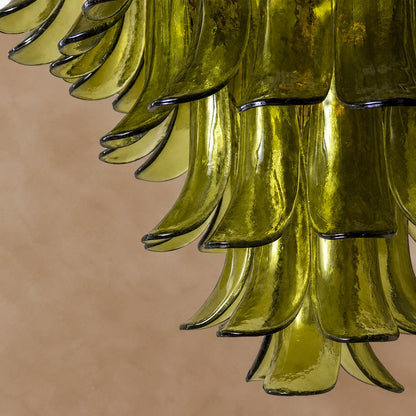 Green Petalo Murano Chandelier 29.5" 35.4"