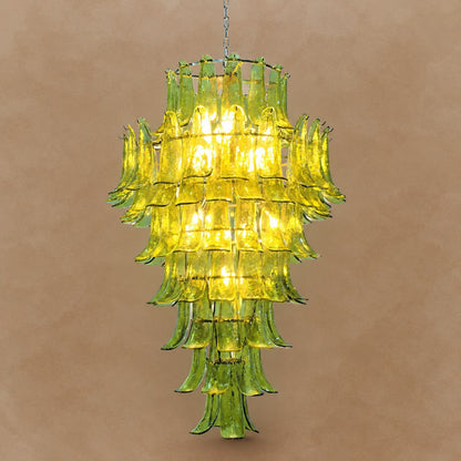 Green Petalo Murano Chandelier 29.5" 35.4"