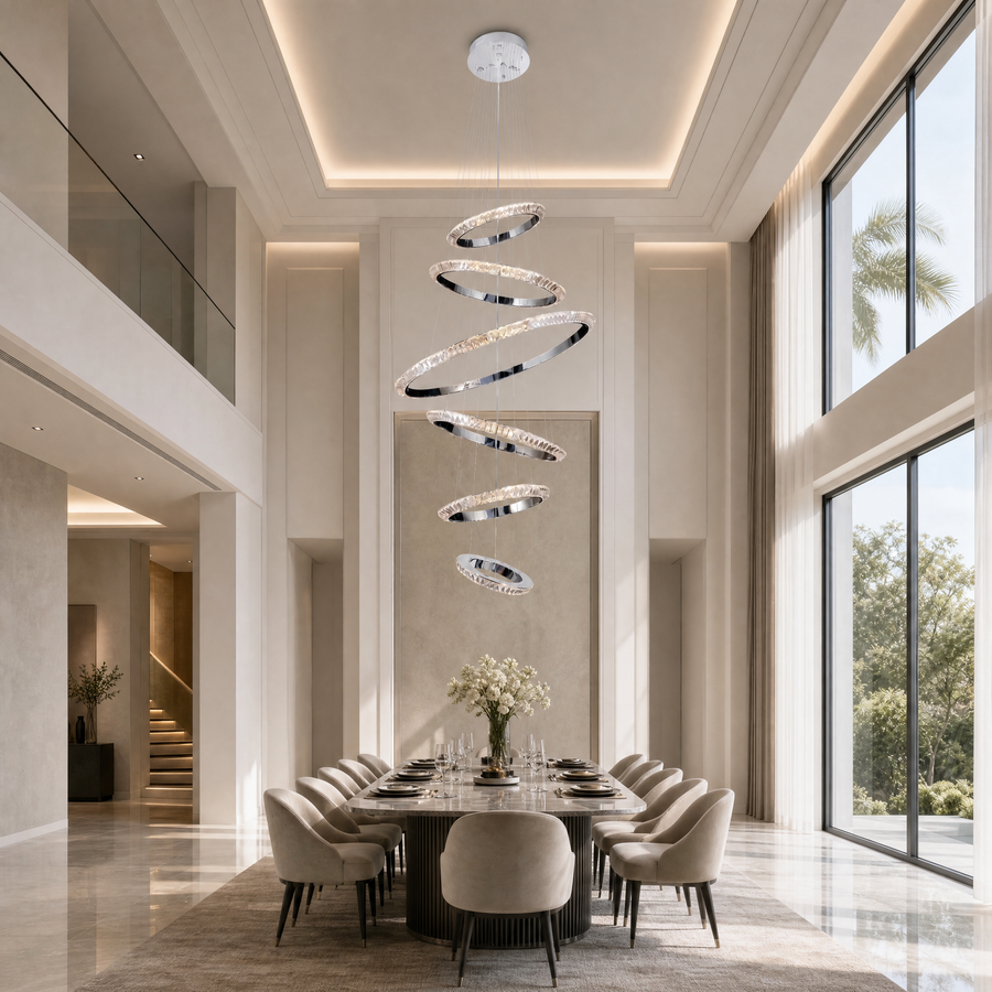 Bryant Crystal Cascading Chandelier 47.2" (7)
