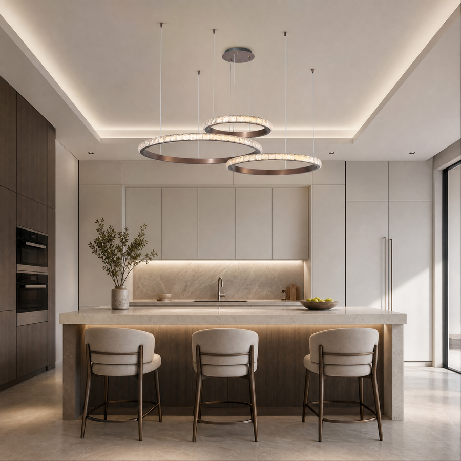 Drake Triple-Ring Crystal Chandelier (6)