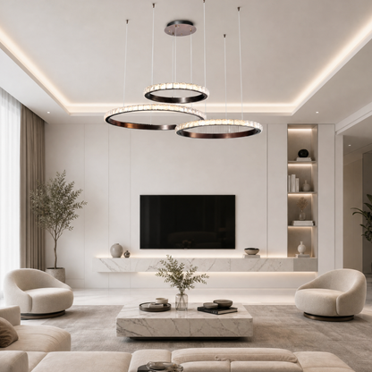 Drake Triple-Ring Crystal Chandelier (7)