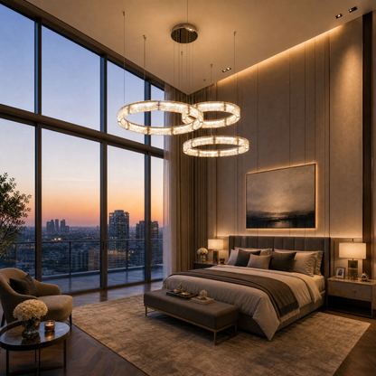 Modern Chandelier in a foyer